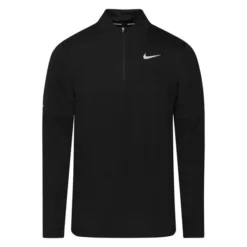 Nike Laufshirt 1/2 Zip Dri-FIT Element - Schwarz/Silber