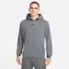 Nike Pro Hoodie Fleece - Grau/Schwarz