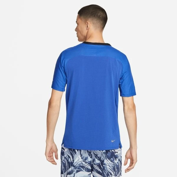 Nike Laufshirt Dri-FIT Trail Solar Chase - Blau/Zitrone 2 Nike Laufshirt Dri-FIT Trail Solar Chase - Blau/Zitrone – Bild 2