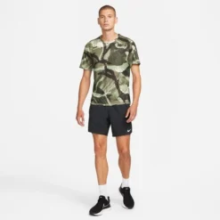 Nike Lauf T-Shirt Dri-FIT Miller Camo - Grün/Silber -TTKX-KLEIDUNG SHOP 1c5367063f17
