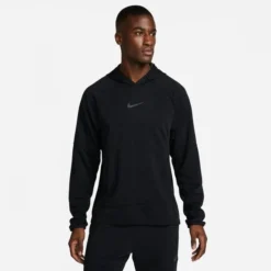 Nike Hoodie Dri-FIT Fleece Pullover - Schwarz/Iron Grau