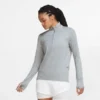 Nike Laufshirt Dri-FIT Element - Smoke Grau/Silber Damen