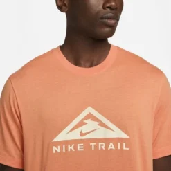 Nike Lauf T-Shirt Dri-FIT Trail - Orange/Weiß -TTKX-KLEIDUNG SHOP 3039ca06f039