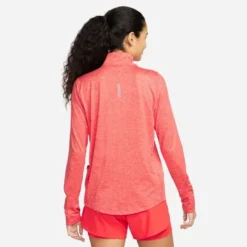 Nike Laufshirt Dri-FIT Element - Rot/Silber Damen -TTKX-KLEIDUNG SHOP 32be405a4329