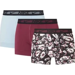 Nike Boxershorts Brief Dri-FIT Ultra Stretch Micro 3er-Pack - Bordeaux/Ocean Bliss/Schwarz/Weiß