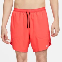 Nike Laufshorts Dri-FIT Stride 2IN1 - Rot/Schwarz/Silber