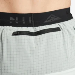 Nike Laufshorts Dri-FIT Second Sunrise 5'' Brief - Silber/Grün/Schwarz -TTKX-KLEIDUNG SHOP 3e783db4efa9