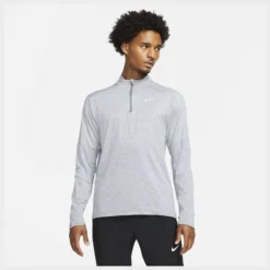 Nike Laufshirt 1/2 Zip Dri-FIT Element - Smoke Grau/Grey Fog