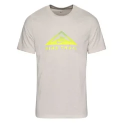 Nike Lauf T-Shirt Dri-FIT Trail - Weiß/Gelb