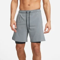 Nike Laufshorts Unlimited Woven 7" 2IN1 - Smoke Grau