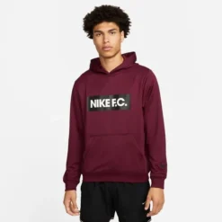 Nike F.C. Hoodie Dri-FIT Libero - Dark Beetroot/Weiß/Schwarz