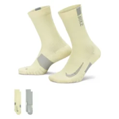 Nike Laufsocken Multiplier Crew 2-er Pack - Gelb/Grau