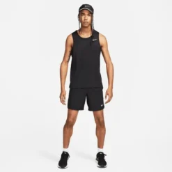 Nike Tank Top Dri-FIT Miler - Schwarz/Silber -TTKX-KLEIDUNG SHOP 4718cd4e6c6a