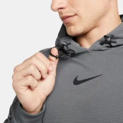 Nike Pro Hoodie Fleece - Grau/Schwarz -TTKX-KLEIDUNG SHOP 4cbba263e9e1