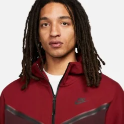 Nike Hoodie NSW Tech Fleece FZ - Burgund/Bordeaux/Schwarz -TTKX-KLEIDUNG SHOP 4cff40907ee5