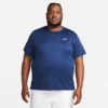 Nike Lauf T-Shirt Dri-FIT UV Miller - Navy/Blau/Silber
