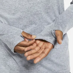 Nike Laufshirt 1/2 Zip Dri-FIT Element - Smoke Grau/Grey Fog -TTKX-KLEIDUNG SHOP 583913c77e63