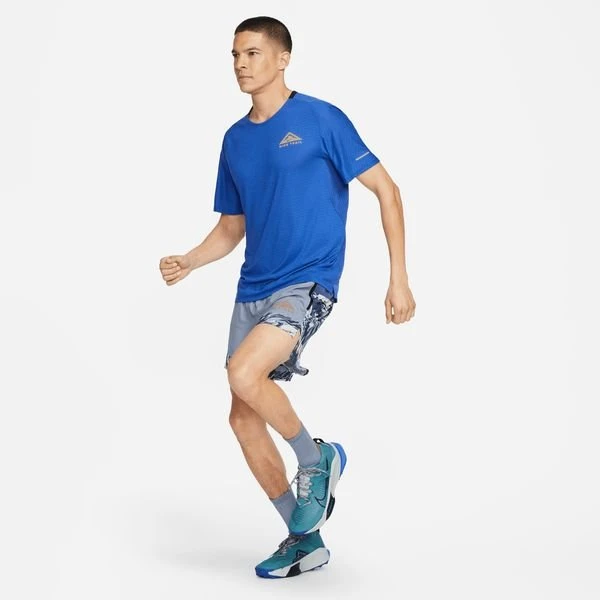 Nike Laufshirt Dri-FIT Trail Solar Chase - Blau/Zitrone 7 Nike Laufshirt Dri-FIT Trail Solar Chase - Blau/Zitrone – Bild 7