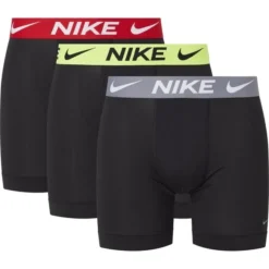 Nike Boxer Shorts Dri-FIT Advanced Micro 3er-Pack - Schwarz/Grau/Neon/Rot