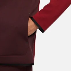 Nike Hoodie NSW Tech Fleece FZ - Burgund/Bordeaux/Schwarz -TTKX-KLEIDUNG SHOP 7ffd355af0c3
