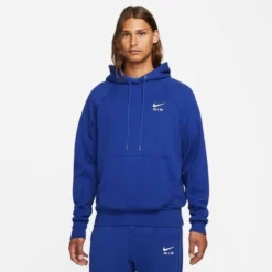 Nike Air Hoodie French Terry - Navy/Weiß