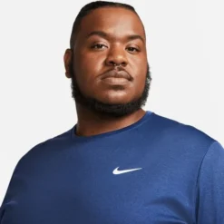 Nike Lauf T-Shirt Dri-FIT UV Miller - Navy/Blau/Silber -TTKX-KLEIDUNG SHOP 85e3475113f5