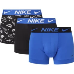 Nike Boxershorts Dri-FIT Essential Micro Sneaker Sketch 3er-Pack - Blau/Schwarz/Weiß