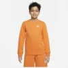 Nike Sweatshirt NSW Club - Orange/Weiß Kinder