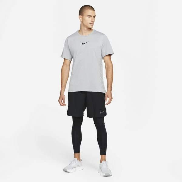 Nike Pro Training T-Shirt Dri-FIT Burnout - Grau/Weiß/Schwarz 6 Nike Pro Training T-Shirt Dri-FIT Burnout - Grau/Weiß/Schwarz – Bild 6
