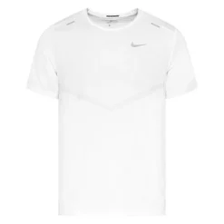 Nike Lauf T-Shirt Dri-FIT Rise 365 - Weiß/Silber