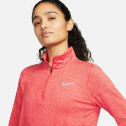 Nike Laufshirt Dri-FIT Element - Rot/Silber Damen -TTKX-KLEIDUNG SHOP b0126c4cf870