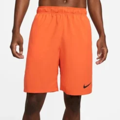 Nike Laufshorts Dri-FIT Flex Woven - Orange/Schwarz