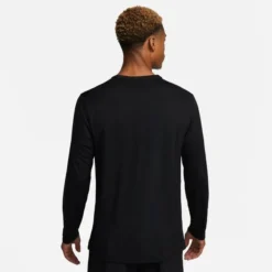 Nike Laufshirt Dri-FIT UV Miler L/S - Schwarz/Silber -TTKX-KLEIDUNG SHOP b102ffb66c4f