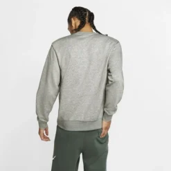 Nike Sweatshirt NSW French Terry Crew - Grau/Weiß -TTKX-KLEIDUNG SHOP b22bf76749c6