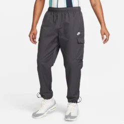 Nike Trainingshose NSW Repeat Woven - Grau/Weiß