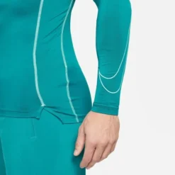 Nike Pro Top Dri-FIT - Grün/Türkis Langärmlige Oberteile -TTKX-KLEIDUNG SHOP b34016a125bf