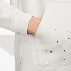 Nike Hoodie Therma-FIT Fleece Fitness Top - Iron Grau/Weiß/Schwarz -TTKX-KLEIDUNG SHOP b7d6bdc0a86d