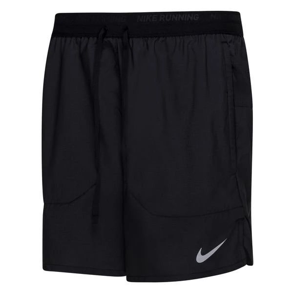 Nike Laufshorts Dri-FIT Stride - Schwarz/Silber 1 Nike Laufshorts Dri-FIT Stride - Schwarz/Silber