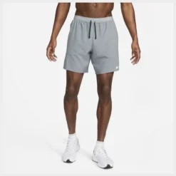 Nike Laufshorts Dri-FIT Stride 2IN1 - Smoke Grau/Silber -TTKX-KLEIDUNG SHOP c5658f842fc5