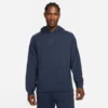 Nike Pro Hoodie Fleece - Navy/Schwarz