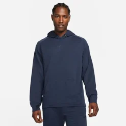 Nike Pro Hoodie Fleece - Navy/Schwarz