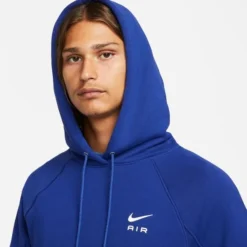 Nike Air Hoodie French Terry - Navy/Weiß -TTKX-KLEIDUNG SHOP cb210cd6391e