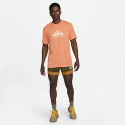 Nike Lauf T-Shirt Dri-FIT Trail - Orange/Weiß -TTKX-KLEIDUNG SHOP ceb657be7293