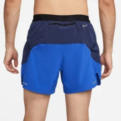 Nike Laufshorts Dri-FIT Second Sunrise 5'' Brief - Blau/Navy/Zitrone -TTKX-KLEIDUNG SHOP d858999ce933