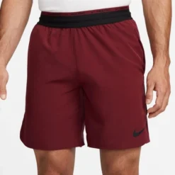 Nike Pro Laufshorts Dri-FIT Flex - Dark Beetroot/Schwarz