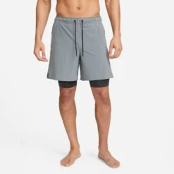 Nike Laufshorts Unlimited Woven 7" 2IN1 - Smoke Grau -TTKX-KLEIDUNG SHOP dbd7421ee178