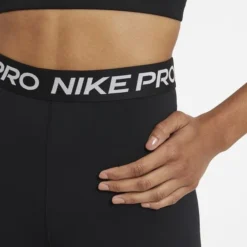 Nike Pro Tights 365 Hi Rise - Schwarz/Weiß Damen -TTKX-KLEIDUNG SHOP dd2f7bbc0f3a