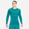 Nike Pro Top Dri-FIT - Grün/Türkis Langärmlige Oberteile
