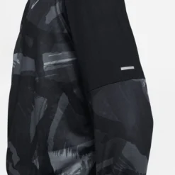 Nike Laufshirt Dri-FIT Element Camo 1/2 Zip - Schwarz/Silber -TTKX-KLEIDUNG SHOP e1a1c4028f77