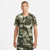 Nike Lauf T-Shirt Dri-FIT Miller Camo - Grün/Silber
